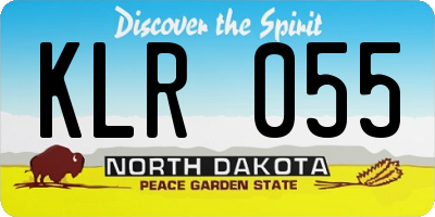 ND license plate KLR055