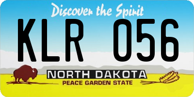 ND license plate KLR056