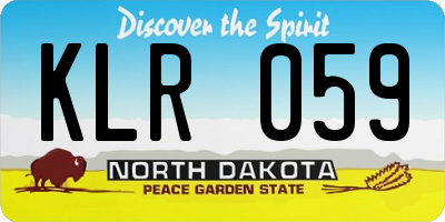 ND license plate KLR059