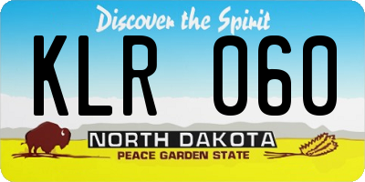 ND license plate KLR060