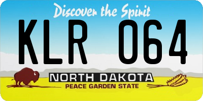 ND license plate KLR064