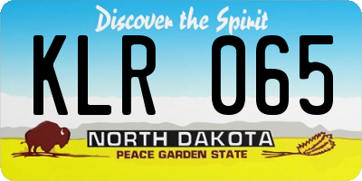 ND license plate KLR065