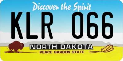 ND license plate KLR066