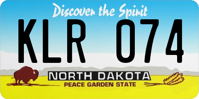 ND license plate KLR074