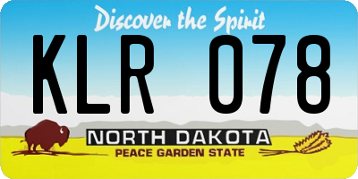 ND license plate KLR078