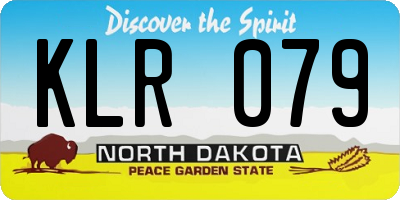 ND license plate KLR079