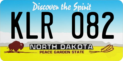ND license plate KLR082