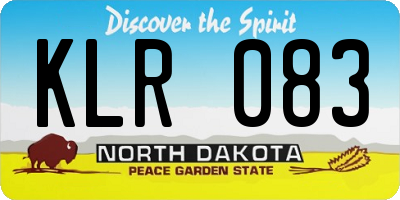 ND license plate KLR083