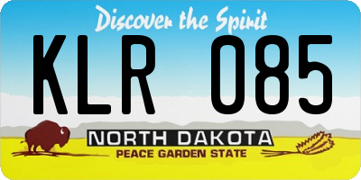 ND license plate KLR085