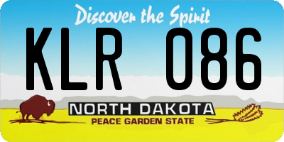 ND license plate KLR086
