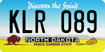 ND license plate KLR089