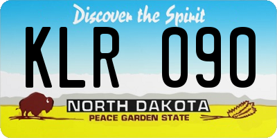 ND license plate KLR090