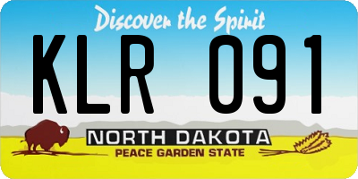 ND license plate KLR091
