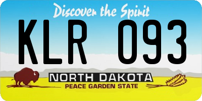 ND license plate KLR093