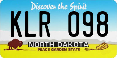 ND license plate KLR098