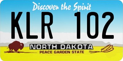 ND license plate KLR102