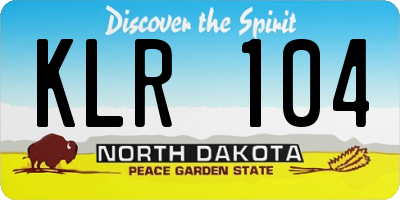 ND license plate KLR104