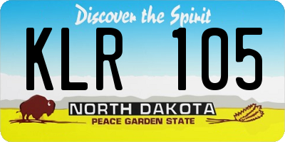 ND license plate KLR105