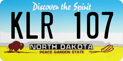 ND license plate KLR107