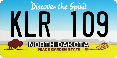 ND license plate KLR109