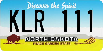 ND license plate KLR111