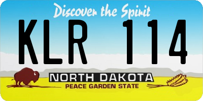 ND license plate KLR114