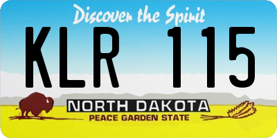 ND license plate KLR115