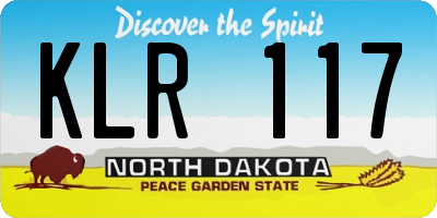 ND license plate KLR117