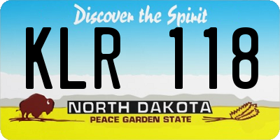 ND license plate KLR118