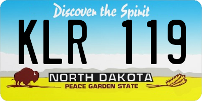 ND license plate KLR119
