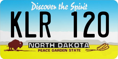 ND license plate KLR120