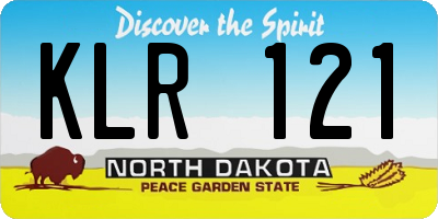 ND license plate KLR121