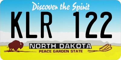 ND license plate KLR122