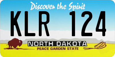 ND license plate KLR124