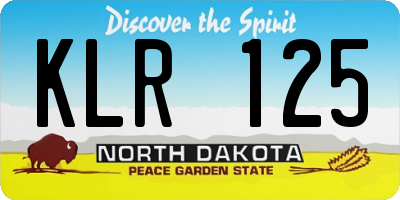 ND license plate KLR125