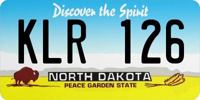 ND license plate KLR126