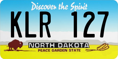 ND license plate KLR127