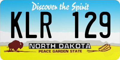 ND license plate KLR129