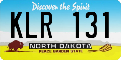 ND license plate KLR131