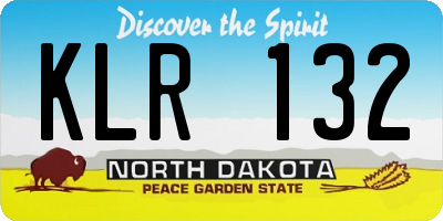 ND license plate KLR132