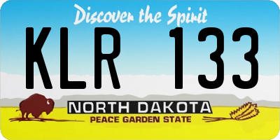 ND license plate KLR133