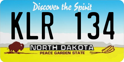 ND license plate KLR134