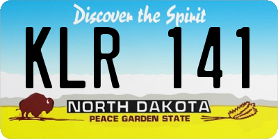 ND license plate KLR141