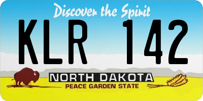 ND license plate KLR142
