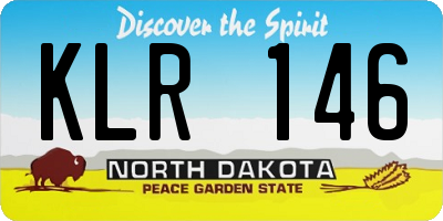 ND license plate KLR146