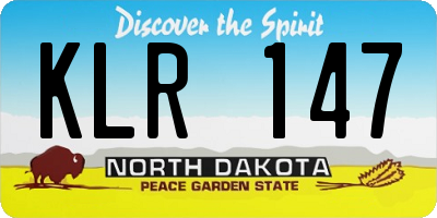 ND license plate KLR147