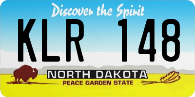 ND license plate KLR148
