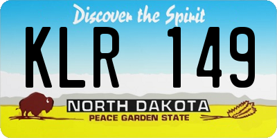 ND license plate KLR149