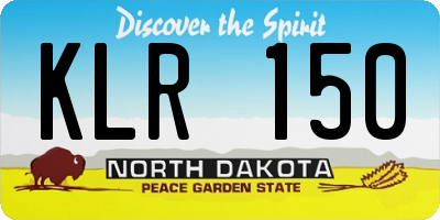 ND license plate KLR150