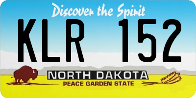 ND license plate KLR152